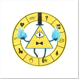 Bill Cipher - Gravity Falls (White background) Posters and Art